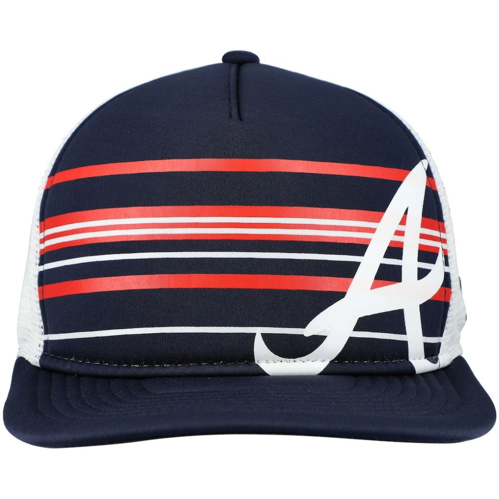 Navy Atlanta Braves New Era A-Frame Trucker 9FIFTY Snapback Hat