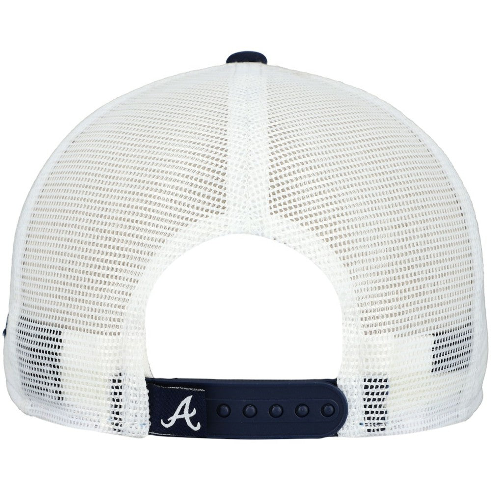 Navy Atlanta Braves New Era A-Frame Trucker 9FIFTY Snapback Hat