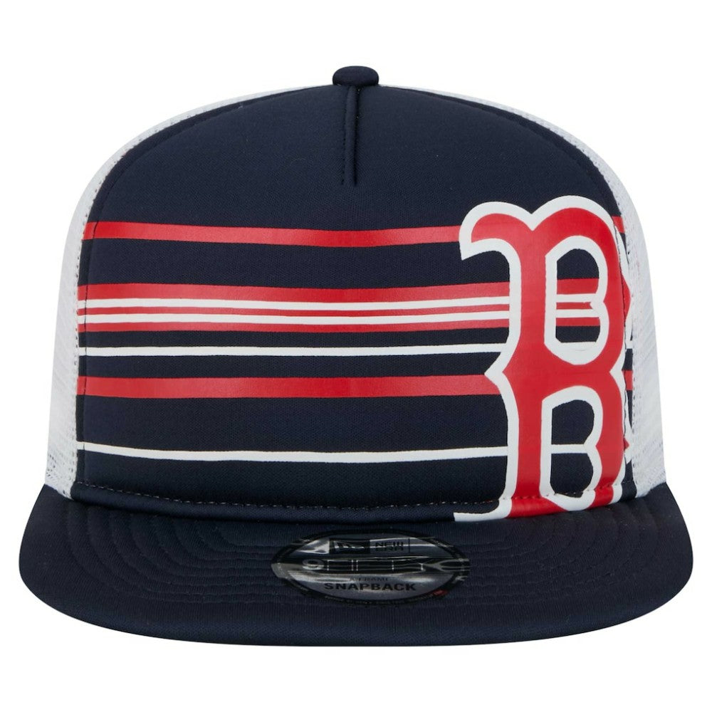 Navy Boston Red Sox New Era 9FIFTY A-Frame Trucker Snapback Hat