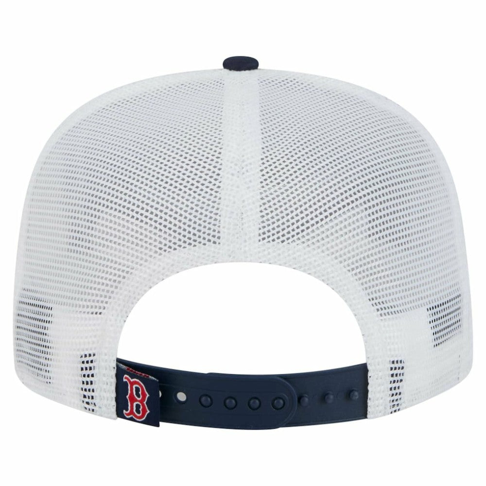 Navy Boston Red Sox New Era 9FIFTY A-Frame Trucker Snapback Hat