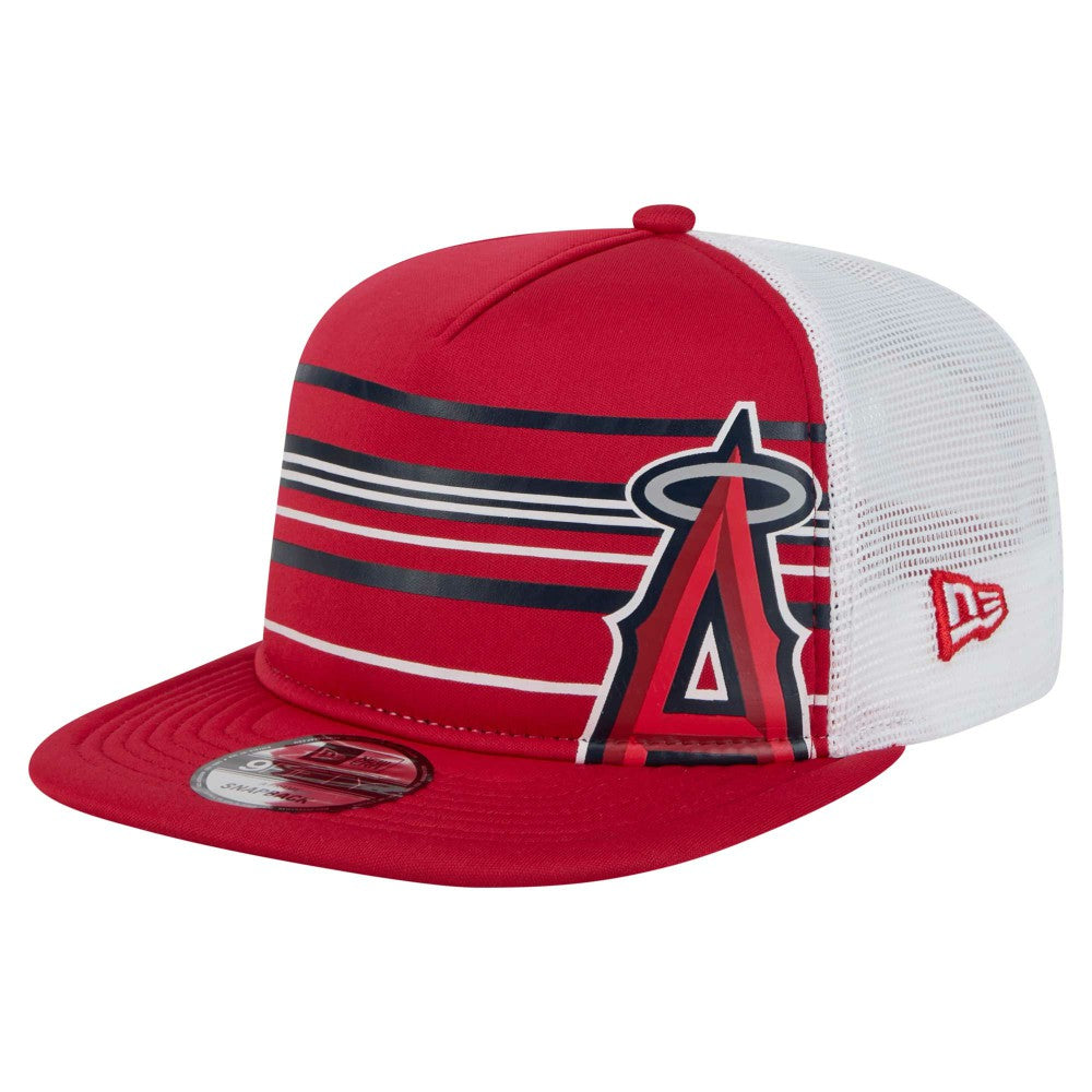 Red Los Angeles Angels New Era 9FIFTY A-Frame Trucker Snapback Hat