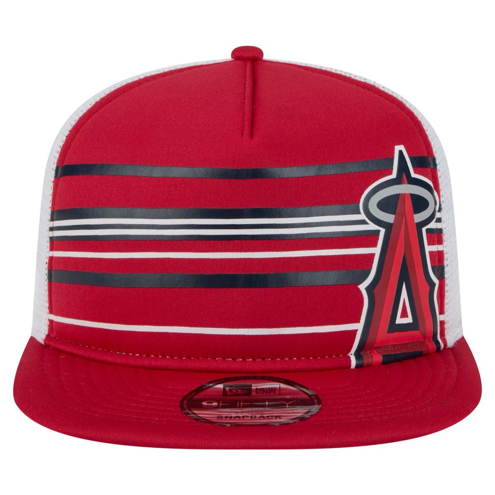 Red Los Angeles Angels New Era 9FIFTY A-Frame Trucker Snapback Hat