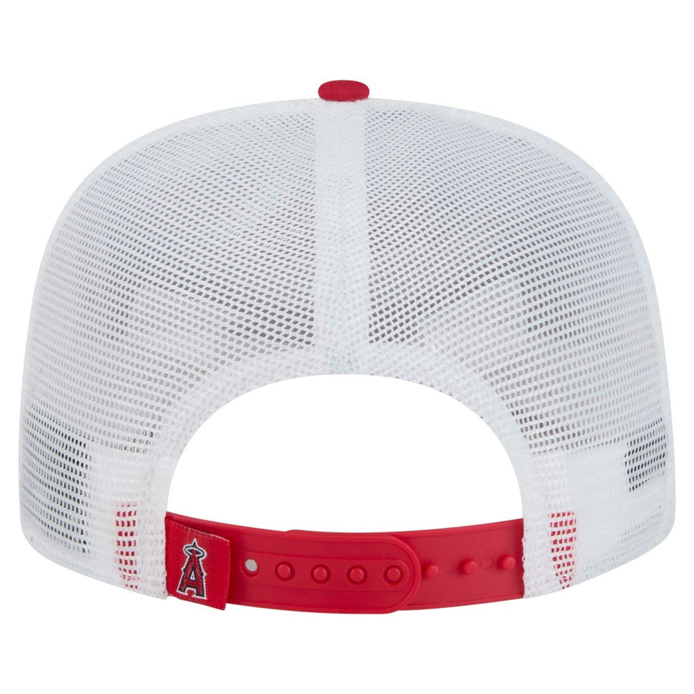 Red Los Angeles Angels New Era 9FIFTY A-Frame Trucker Snapback Hat