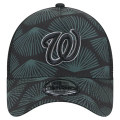 Black Washington Nationals New Era 9FORTY A-Frame Trucker Adjustable Hat