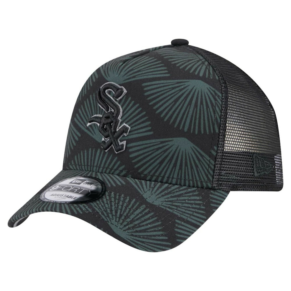 Black Chicago White Sox New Era 9FORTY A-Frame Trucker Adjustable Hat