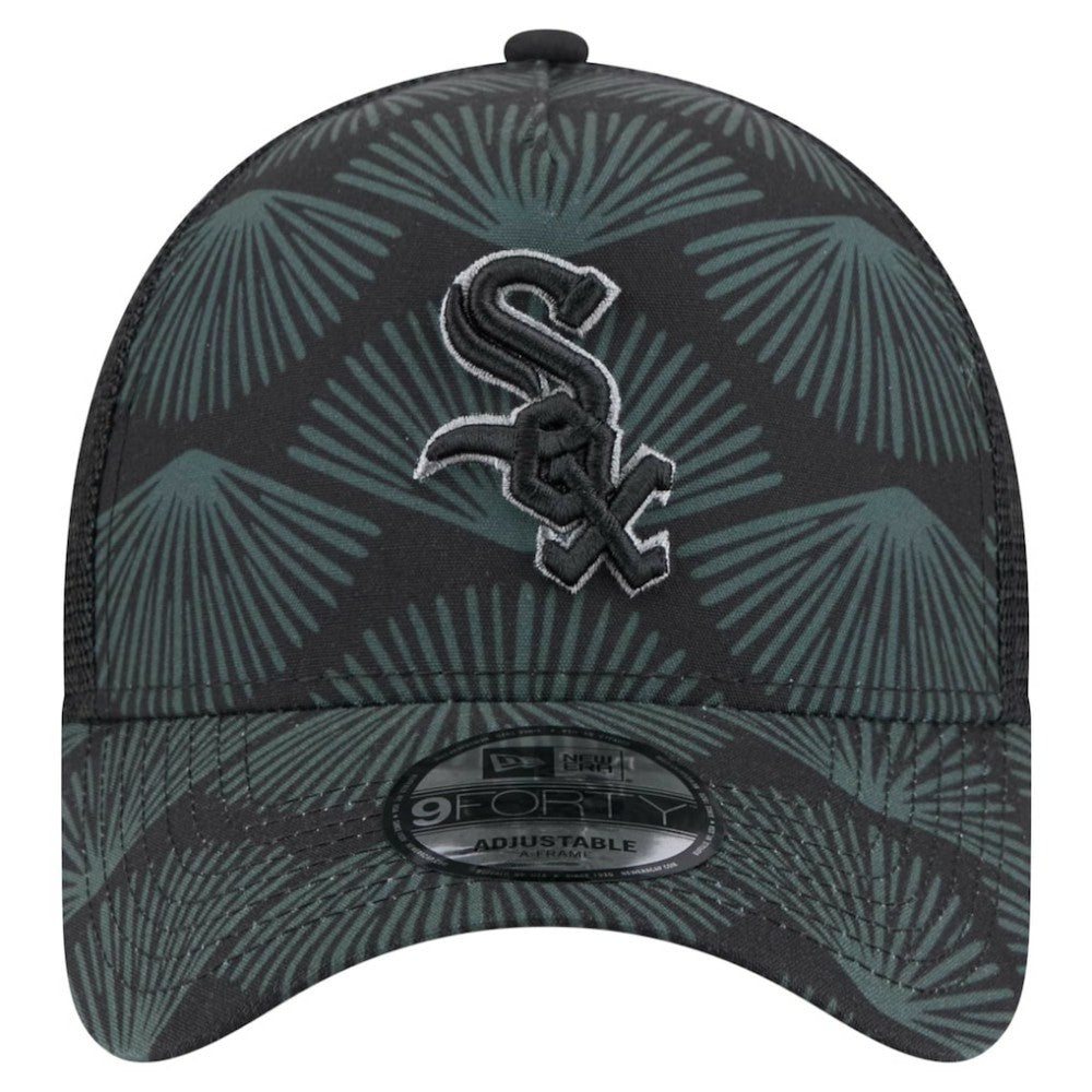 Black Chicago White Sox New Era 9FORTY A-Frame Trucker Adjustable Hat