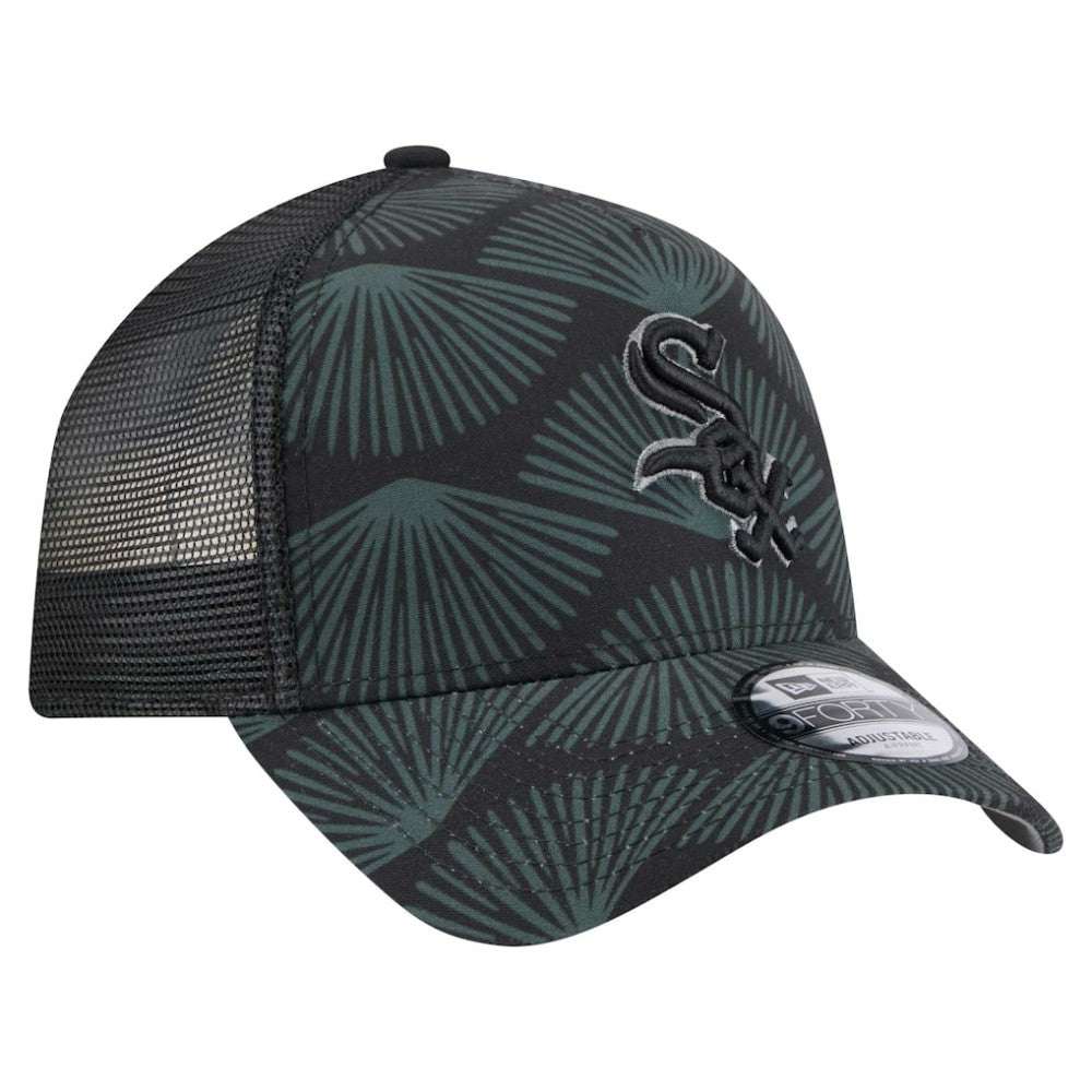 Black Chicago White Sox New Era 9FORTY A-Frame Trucker Adjustable Hat