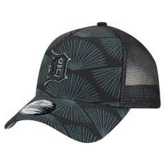 Black Detroit Tigers New Era 9FORTY A-Frame Trucker Adjustable Hat