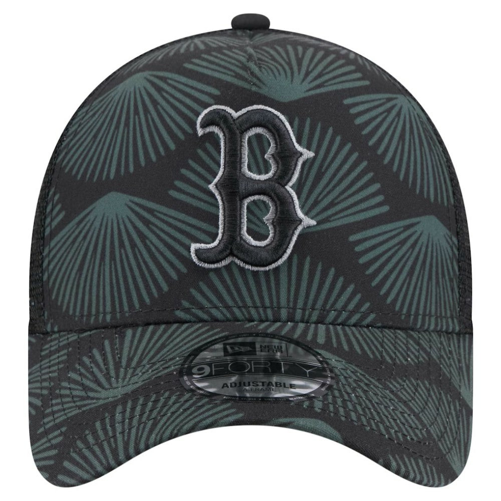 Black Boston Red Sox New Era 9FORTY A-Frame Trucker Adjustable Hat