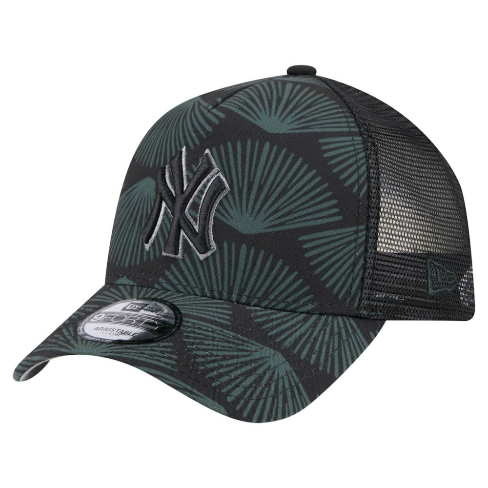 Black New York Yankees New Era 9FORTY A-Frame Trucker Adjustable Hat