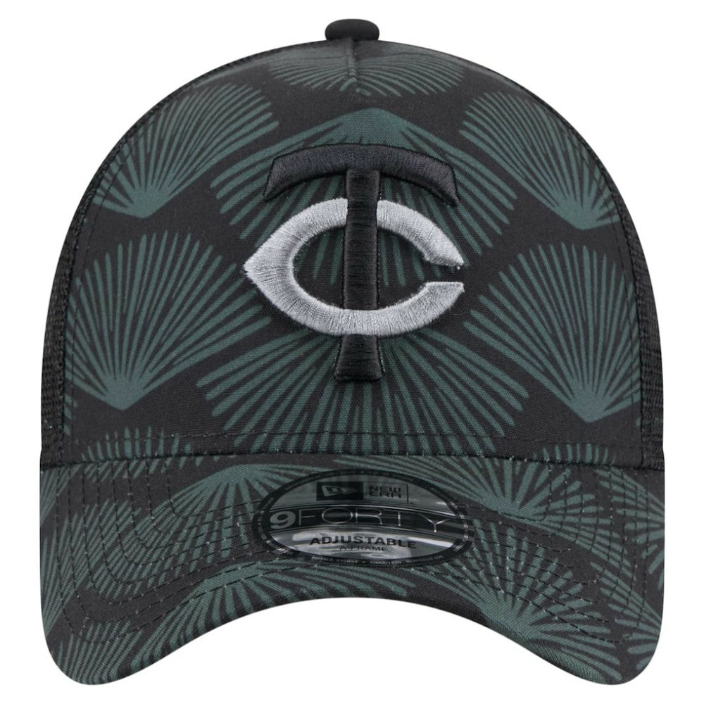 Black Minnesota Twins New Era 9FORTY A-Frame Trucker Adjustable Hat