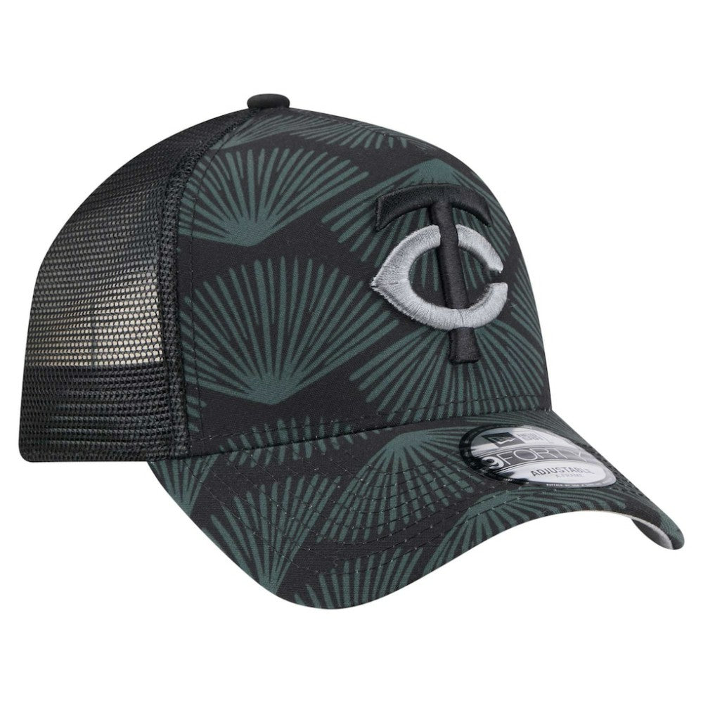 Black Minnesota Twins New Era 9FORTY A-Frame Trucker Adjustable Hat