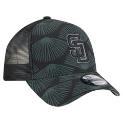 Black San Diego Padres New Era 9FORTY A-Frame Trucker Adjustable Hat