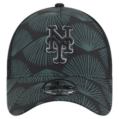 Black New York Mets New Era 9FORTY A-Frame Trucker Adjustable Hat