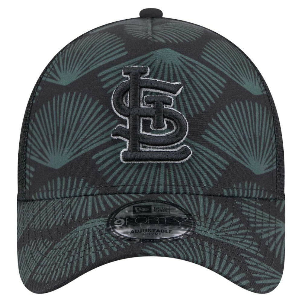 Black St. Louis Cardinals New Era 9FORTY A-Frame Trucker Adjustable Hat