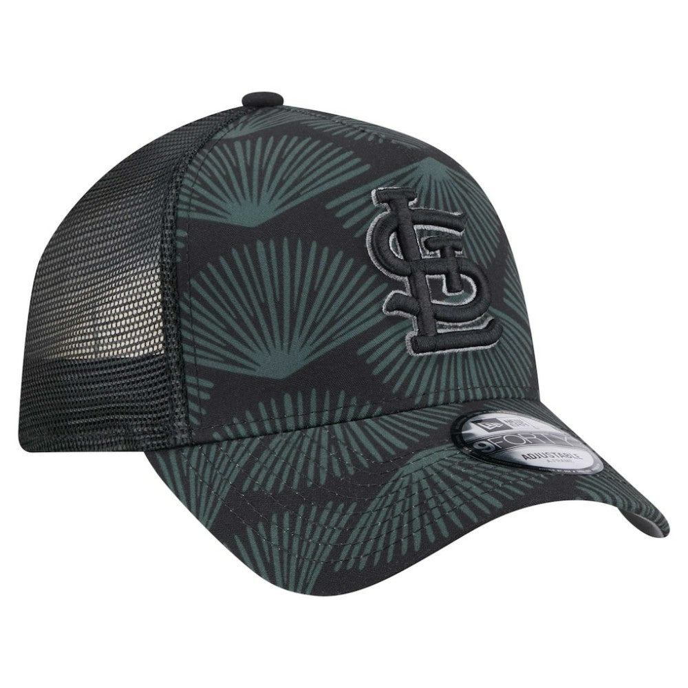 Black St. Louis Cardinals New Era 9FORTY A-Frame Trucker Adjustable Hat