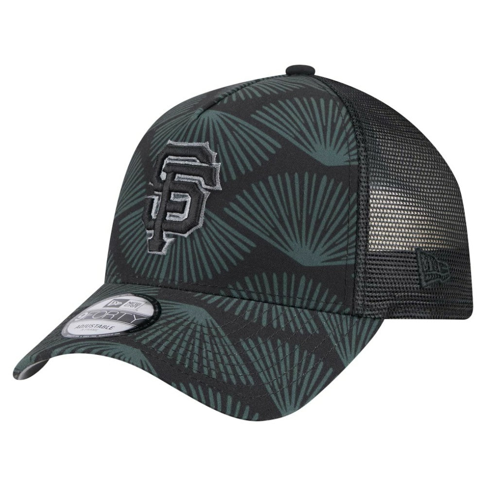 Black San Francisco Giants New Era 9FORTY A-Frame Trucker Adjustable Hat