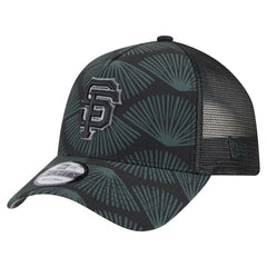 Black San Francisco Giants New Era 9FORTY A-Frame Trucker Adjustable Hat