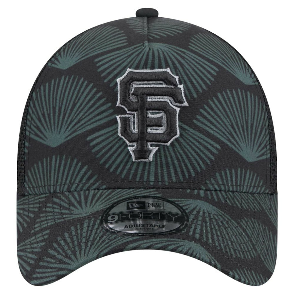 Black San Francisco Giants New Era 9FORTY A-Frame Trucker Adjustable Hat