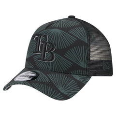 Black Tampa Bay Rays New Era 9FORTY A-Frame Trucker Adjustable Hat