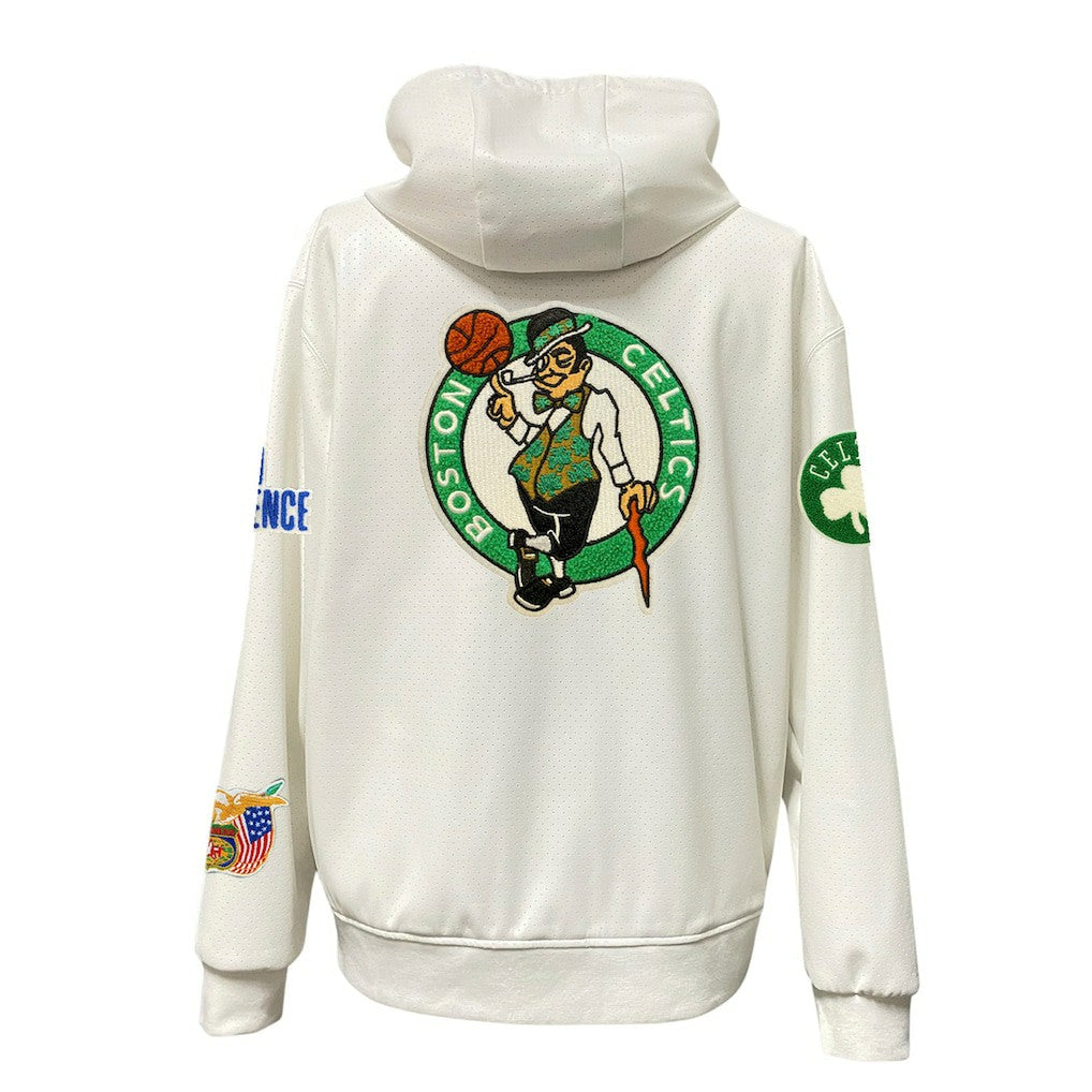 Boston Celtics Jeff Hamilton Vegan Leather Full-Zip Hoodie
