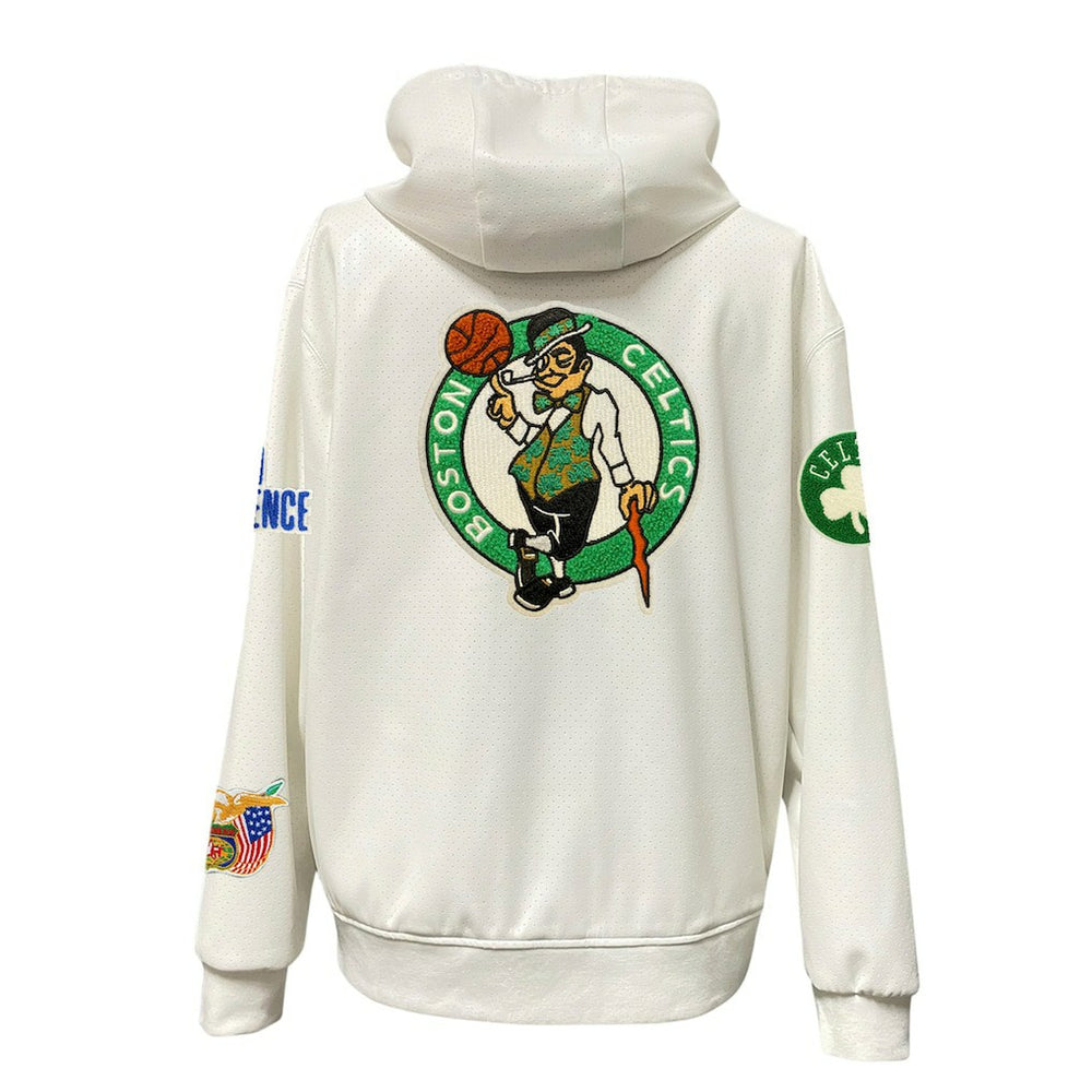 Boston Celtics Jeff Hamilton Vegan Leather Full-Zip Hoodie