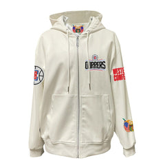 LA Clippers Jeff Hamilton Vegan Leather Full-Zip Hoodie