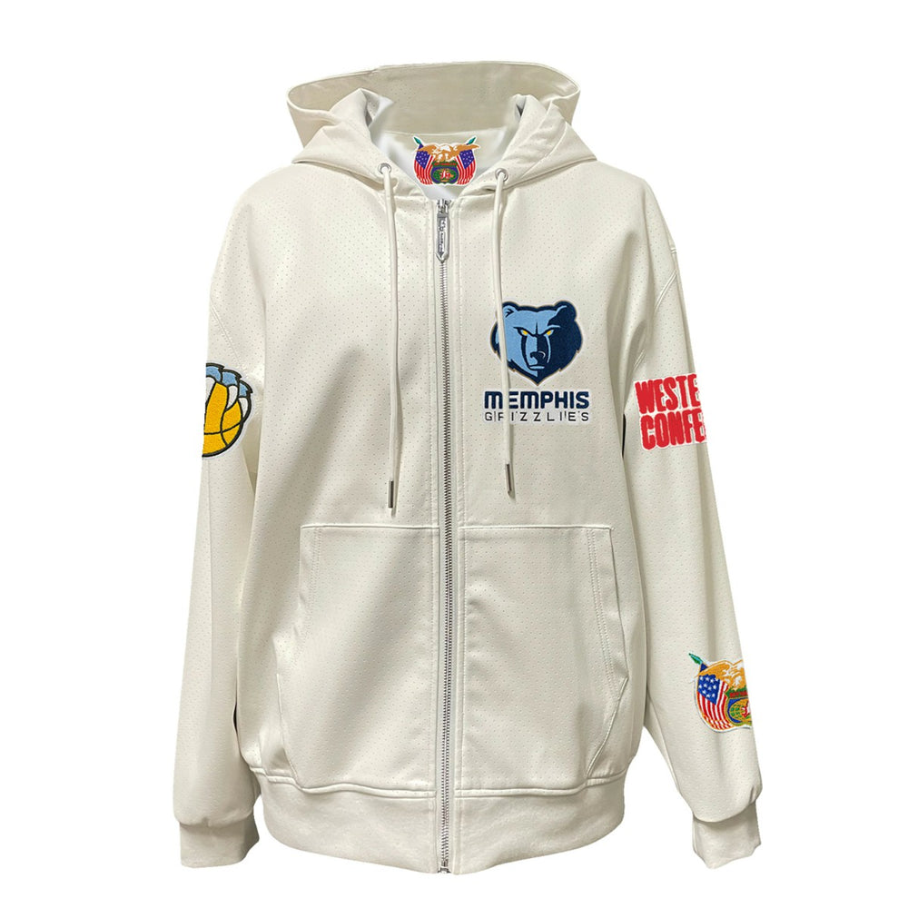 Memphis Grizzlies Jeff Hamilton Vegan Leather Full-Zip Hoodie