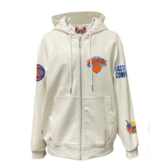 New York Knicks Jeff Hamilton Vegan Leather Full-Zip Hoodie