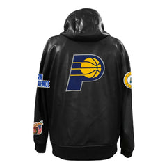 Indiana Pacers Jeff Hamilton Vegan Leather Full-Zip Hoodie