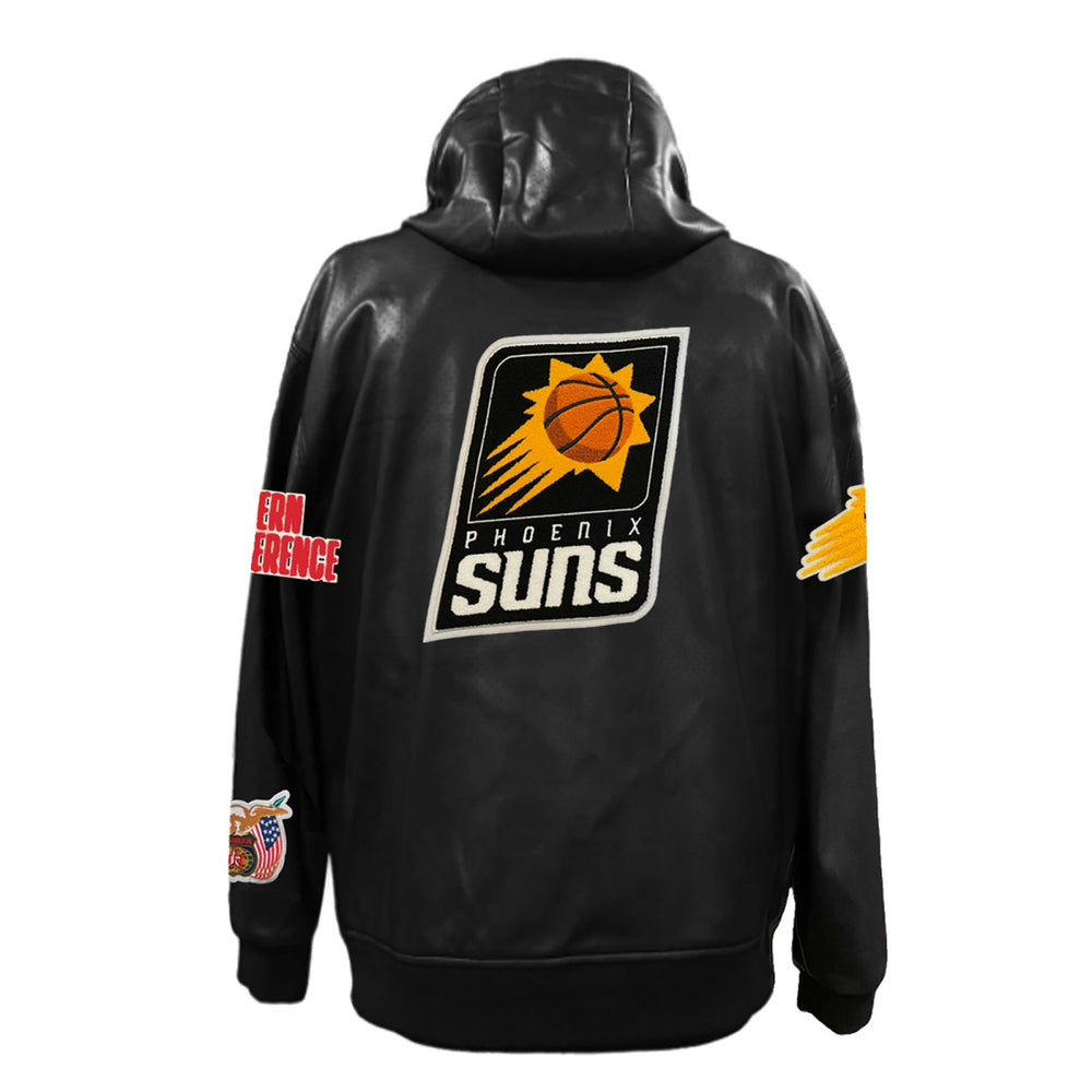Phoenix Suns Jeff Hamilton Vegan Leather Full-Zip Hoodie