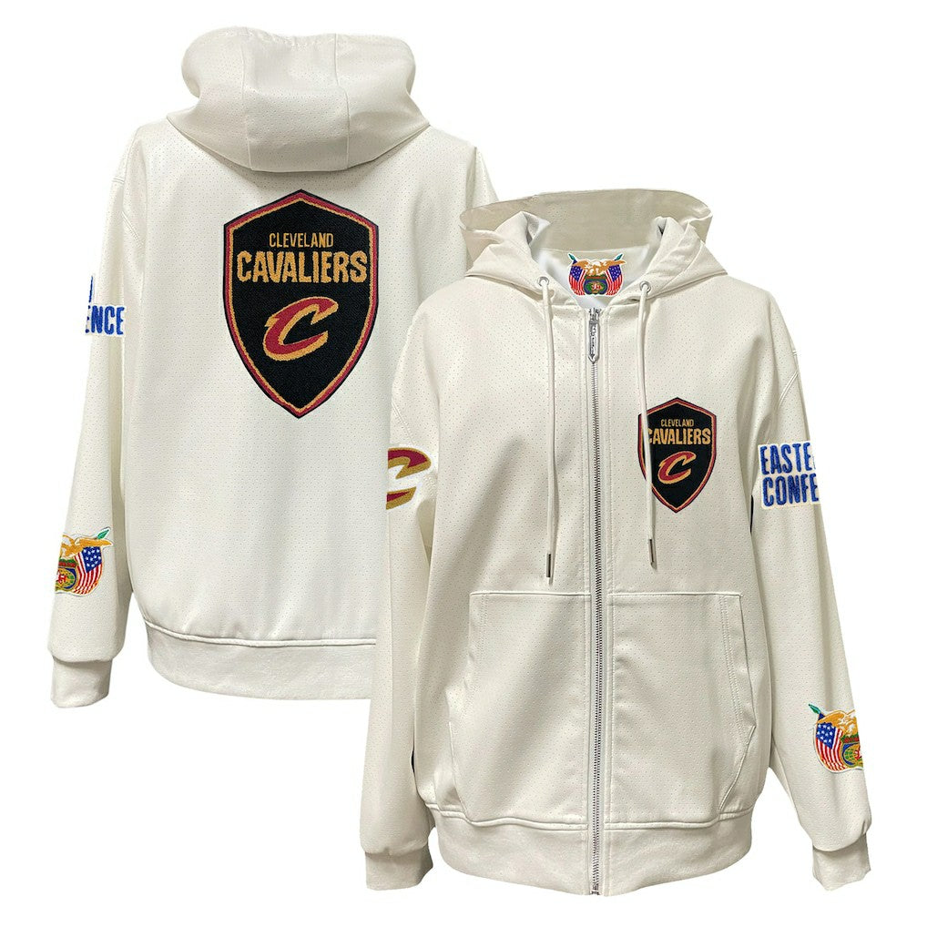 Cleveland Cavaliers Jeff Hamilton Vegan Leather Full-Zip Hoodie sale