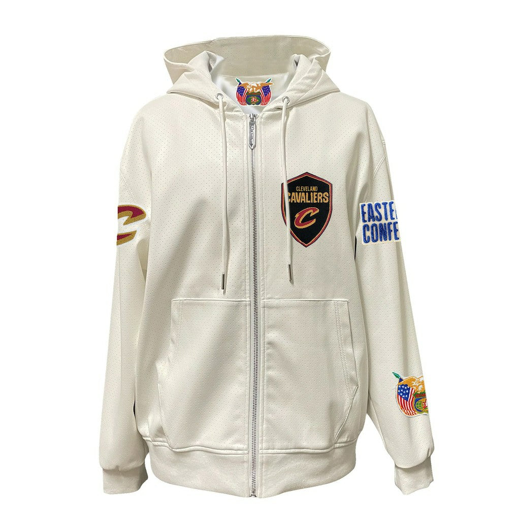 Cleveland Cavaliers Jeff Hamilton Vegan Leather Full-Zip Hoodie sale