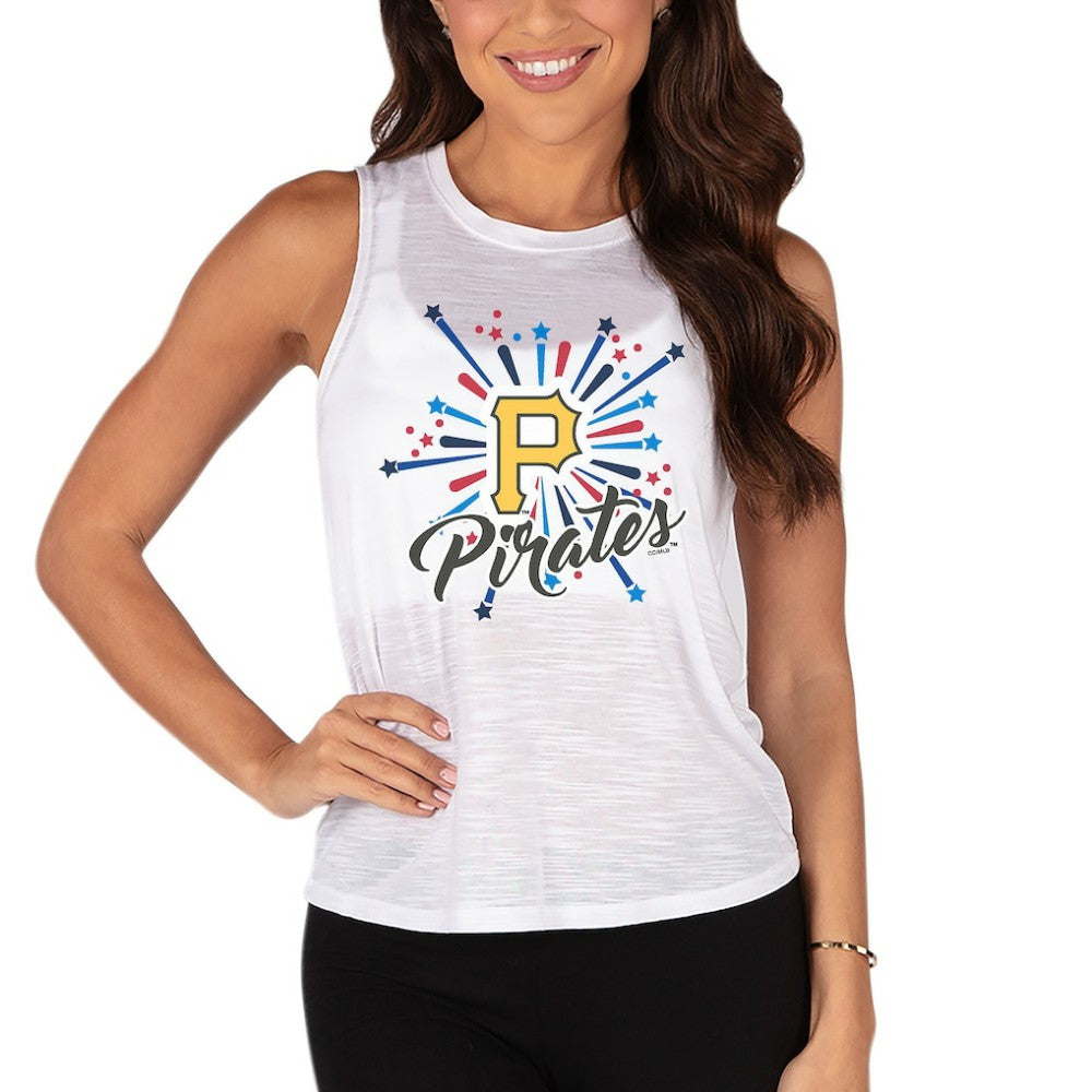 White Pittsburgh Pirates Concepts Sport Women's Infuse Tank Top