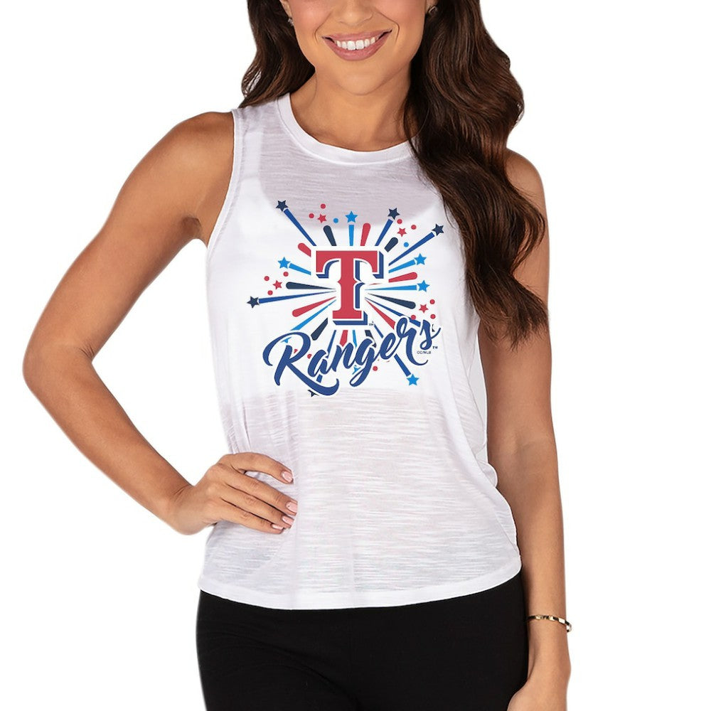 White Texas Rangers Concepts Sport Women's Infuse Tank Top