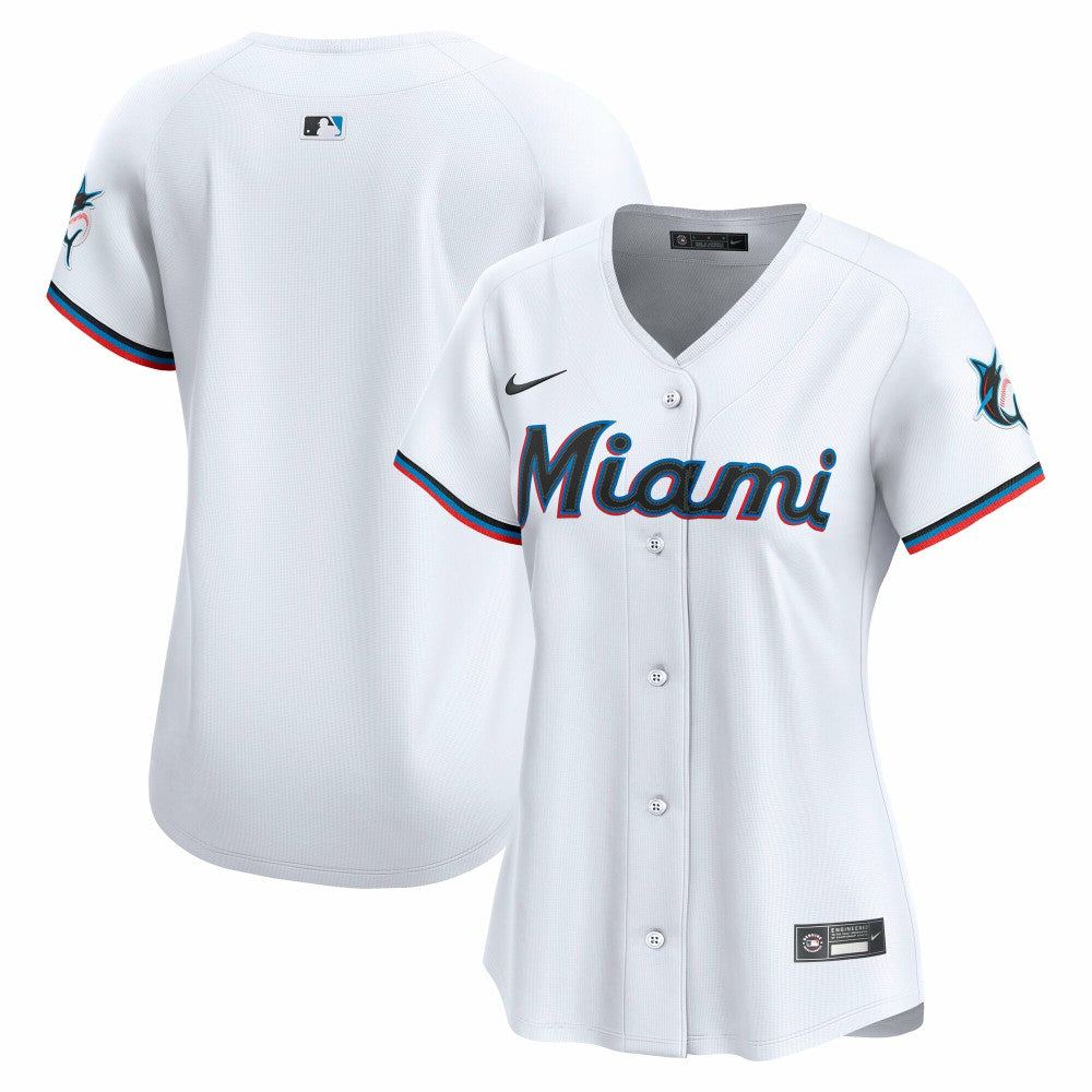 White Miami Marlins Nike Women's Home Limited Jersey
