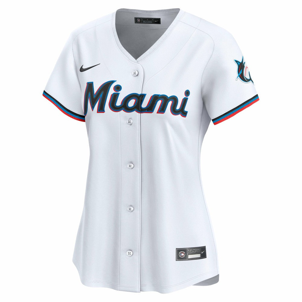 White Miami Marlins Nike Women's Home Limited Jersey