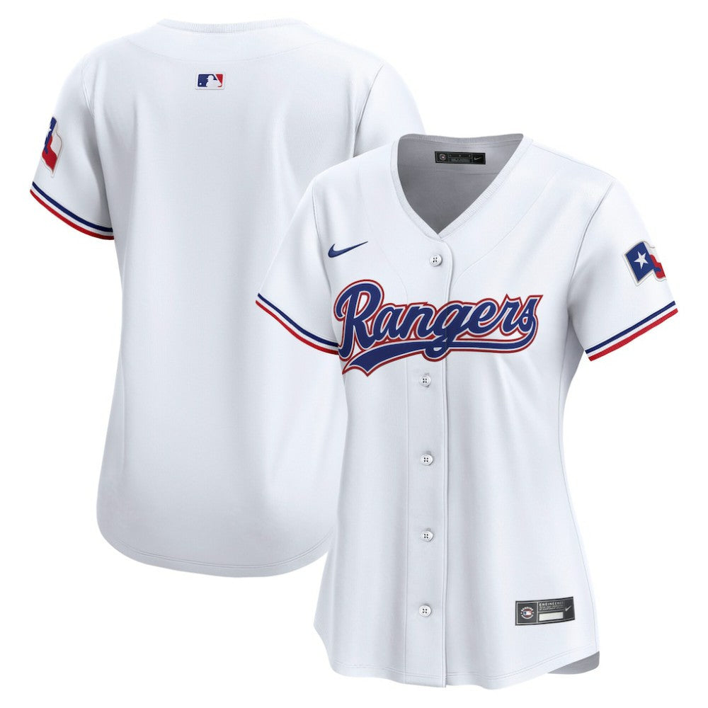 White Texas Rangers Nike Women's Home Limited Jersey