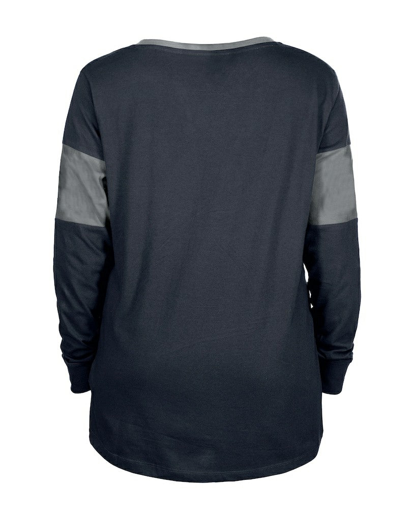Women's Lace-Up Notch-Neck Long Sleeve T-Shirt - Dallas Cowboys T-shirts