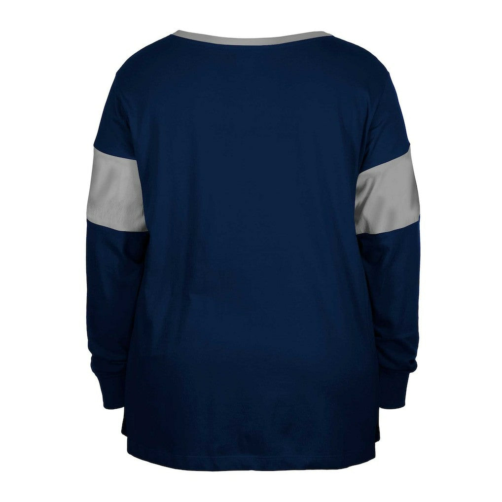 Women's Plus Size Lace-Up Notch Neck Long Sleeve T-Shirt  - Dallas Cowboys T-shirts