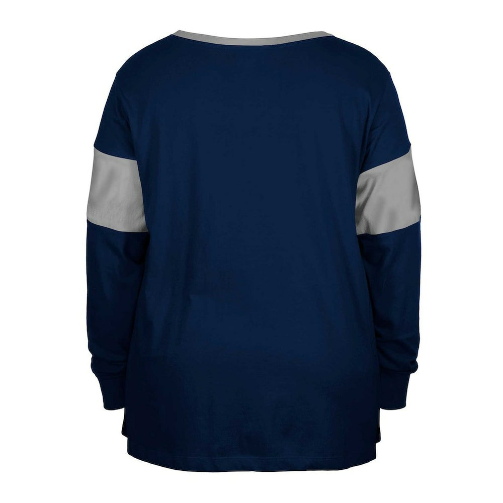 Women's Plus Size Lace-Up Notch Neck Long Sleeve T-Shirt  - Dallas Cowboys T-shirts