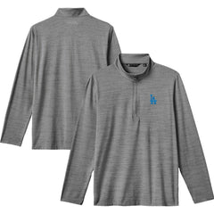 Gray Los Angeles Dodgers TravisMathew The Heater Quarter-Zip Pullover Top