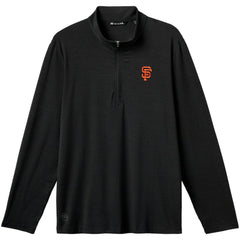 Black San Francisco Giants TravisMathew The Heater Quarter-Zip Pullover Top