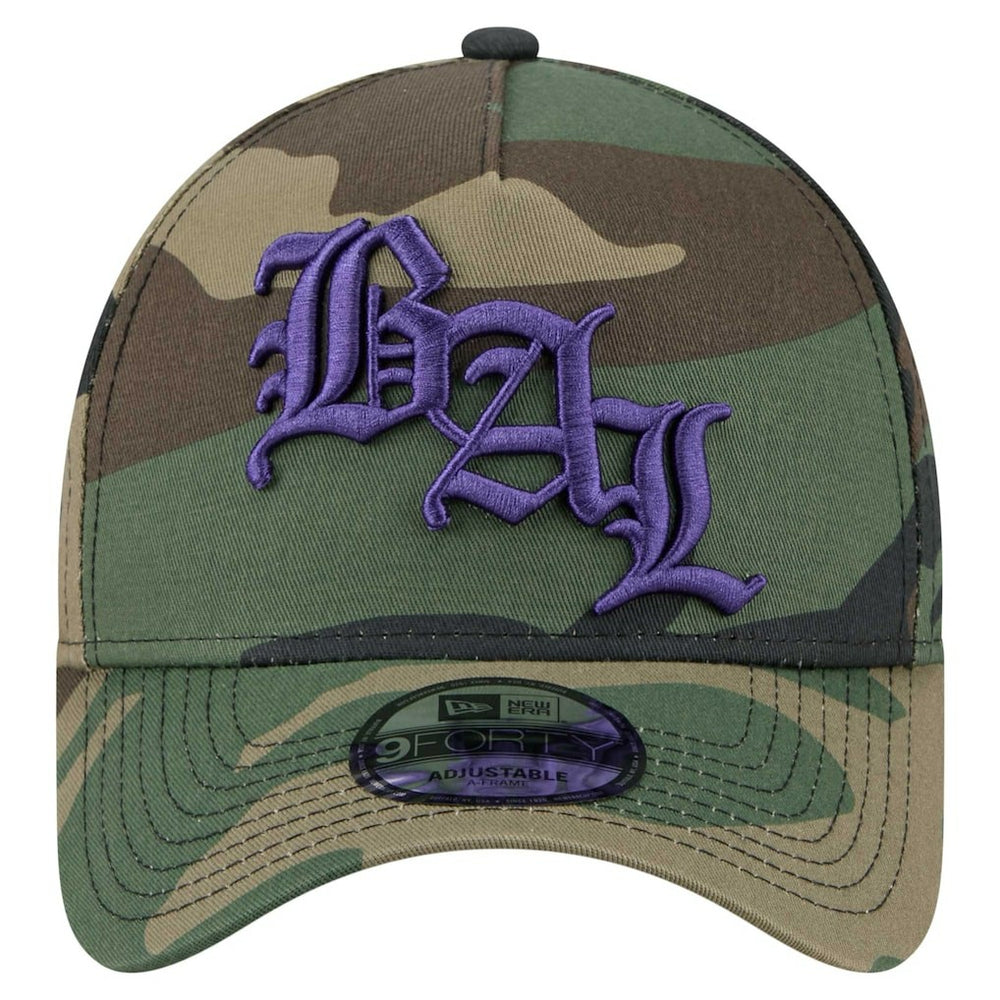 Mystic Camo A-Frame 9FORTY Adjustable Hat - Baltimore Ravens Hats