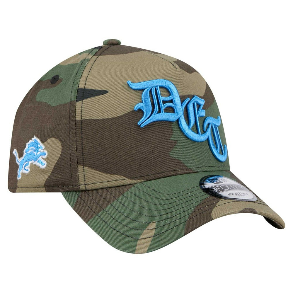 Mystic Camo A-Frame 9FORTY Adjustable Hat - Detroit Lions Hats