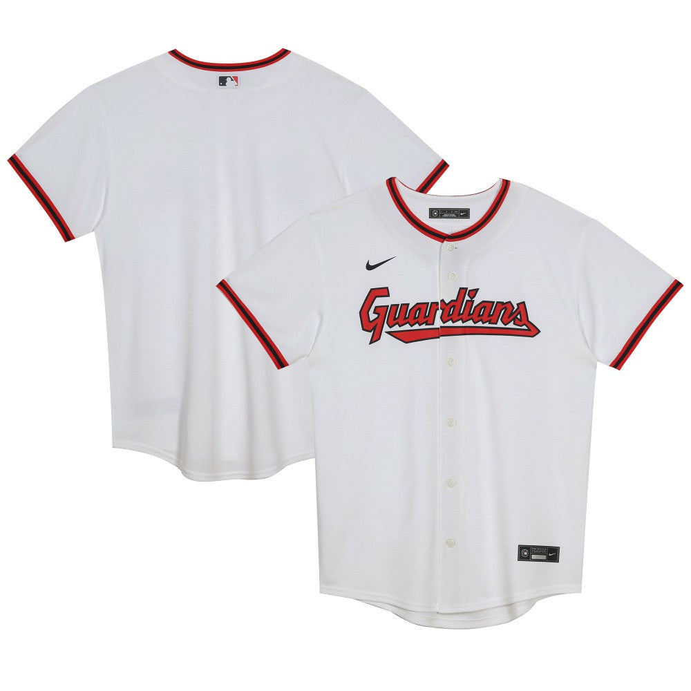 White Cleveland Guardians Preschool Home Blank Replica Jersey