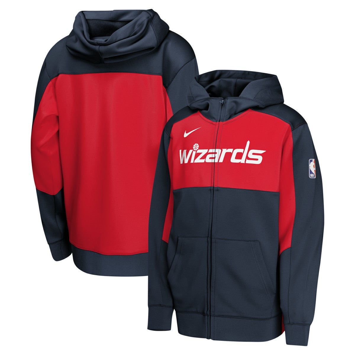 Nike Washington Wizards Youth Authentic On-Court Showtime Performance Full-Zip Hoodie