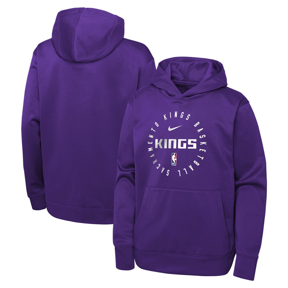 Nike Sacramento Kings Youth Performance Practice Spotlight Pullover Hoodie