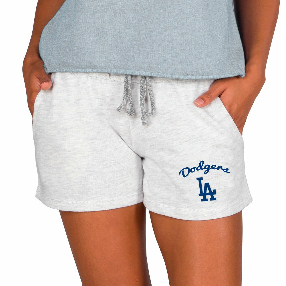 Ash Los Angeles Dodgers Concepts Sport Women's Mainstream French Terry Tri-Blend Shorts