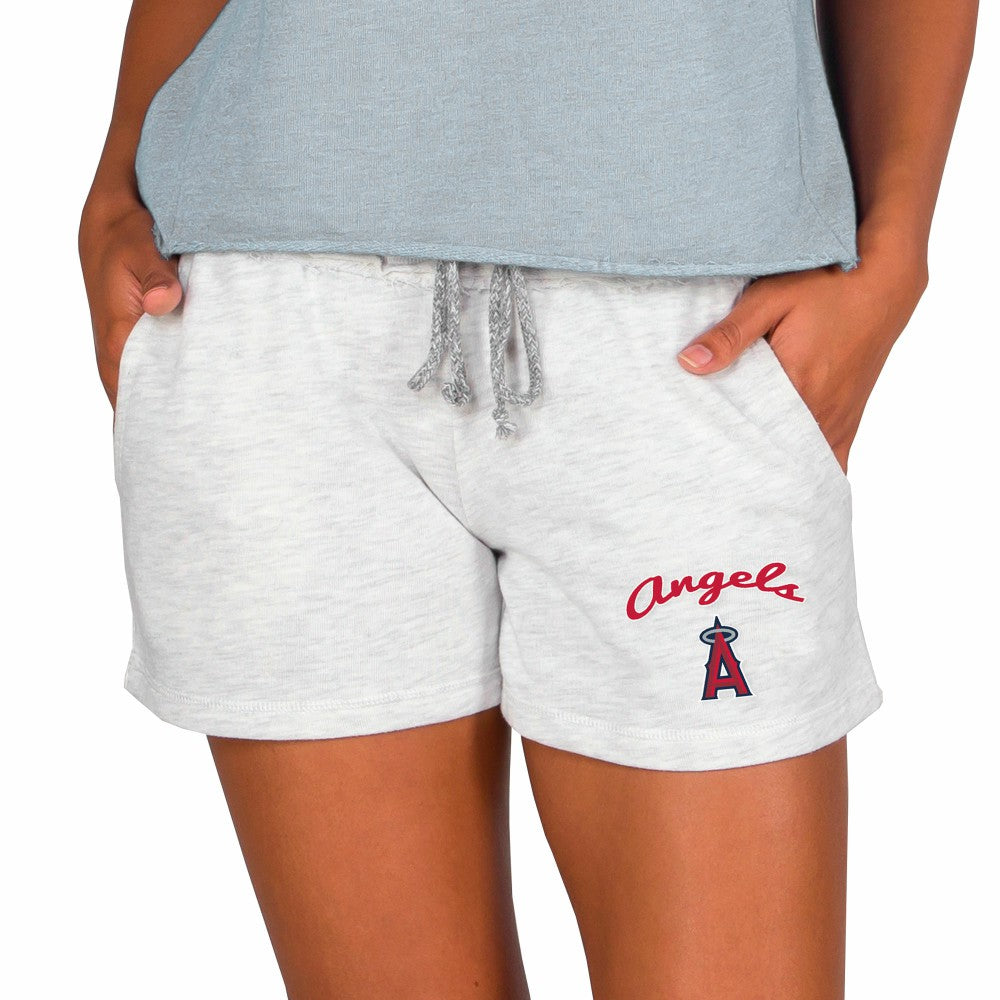 Ash Los Angeles Angels Concepts Sport Women's Mainstream French Terry Tri-Blend Shorts